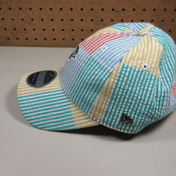 New Era mens colorful striped seersucker Pittsburgh Penguins NHL hat NWT - Picture 4 of 9